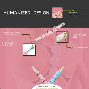 2025全身PVC <span class=keywords><strong>Thera</strong></span>マッサージローラースティックピンクブルー刺激ボールデザイン腹筋防水フット腕ヘッド - Product Image 4
