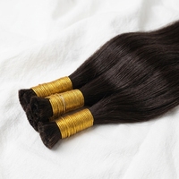 Extensions de cheveux Remy sans couture, type plume, avec ligne de cristal européenne, pour femmes, en paquets, fixation par fusion, pointes épaisses, pour teinture DIY