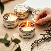 Lilin Bunga Kering Kaleng Taman Hangat, Hadiah Pernikahan Buatan Tangan, Souvenir Ulang Tahun Kreatif, Lilin Aroma Terapi