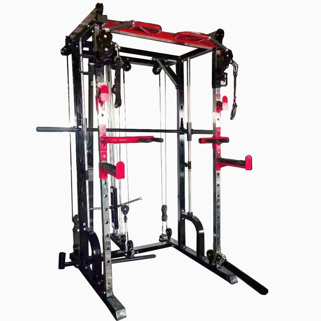 Hot Selling Home Gym Body Building Multi Functional Station Squat Rack Gym Power Squat Rack Cage Smith Machine Gym