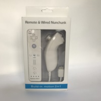 Manette Motion Plus et Nunchuck 2 en 1 pour Nintendo Wii et Wii U avec étui en silicone
