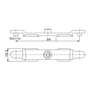 Unbroken in lega di zinco Chrome Door Transmission Driving Bolt Latch Lock Block per finestre e porte in alluminio - Product Image 4