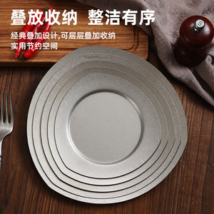 Stainless Steel Apple Shape Plate 3987 Microwave Safe Hotel Dining Use - Product Image 3
