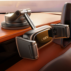Support de <span class=keywords><strong>smartphone</strong></span> LISEN 2026 avec <span class=keywords><strong>bras</strong></span> de fixation double stable <span class=keywords><strong>pour</strong></span> tableau de bord de voiture, pare-brise, iPhone 17 16 Pro Max, Galaxy S25 S24 Plus - Product Image 1
