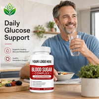Capsules Équilibre Glycémique Sain Cannelle Chrome Feuille de Mûrier Soutien Métabolique du Glucose à Base de Plantes 20 Ingrédients Actifs OEM