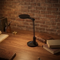 Lampe de bureau LED à CRI élevé 95, protection des yeux, anneau lumineux pour étudiants, lecture, 3 modes de couleur, gradation réglable, lampe de table pliable