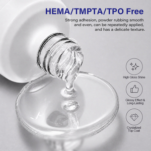 Capa Superior de Gel Transparente de Alto Brillo, Sin Residuos, Antiadherente, de Larga Duración, con Acabado Espejo, Libre de TPO, Base Cromada, para Polvo Cromado, Marca Privada - Product Image 5