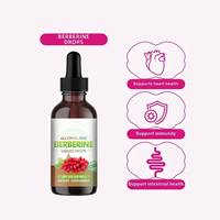 HDK Gouttes liquides de berbérine 60ml Sans alcool Berbérine HCL Cannelle de Ceylan Curcuma Chardon-Marie Supplément OEM ODM