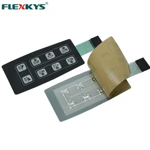 Flexkys धातु गुंबद चिपकने वाला पैड कुंजी झिल्ली स्विच कीपैड कीबोर्ड