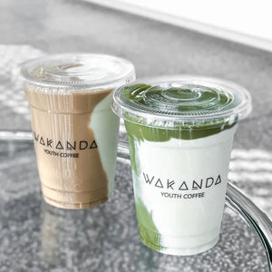 Gobelets jetables en plastique PET 12oz avec Logo personnalisé impression crème glacée slush <span class=keywords><strong>smoothie</strong></span> milkshake <span class=keywords><strong>verre</strong></span> à <span class=keywords><strong>emporter</strong></span> - Product Image 4