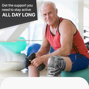 Bantalan Gel tempurung lutut abu-abu pad nyeri maksimum untuk pemulihan cepat untuk pria wanita Gym gunakan silakan cek ukuran Video (bumi) - Product Image 4