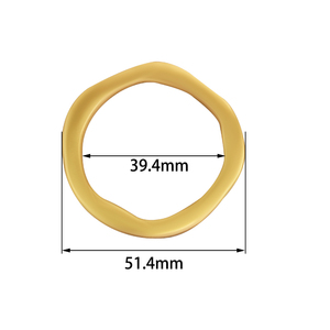Hängender Flachring in Gold, große Größe, mit individuellem Logo, nickelfrei, für Bikini- oder Bademode-Accessoires, <span class=keywords><strong>Voro</strong></span> Fab - Product Image 1