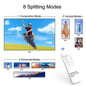 ตัวควบคุมวิดีโอวอลล์ 4K 2x2 HDMI 1 อินพุต 4 เอาต์พุต โปรเซสเซอร์ต่อภาพหลายจอสำหรับป้ายดิจิทัลและระบบประชุม - Product Image 4