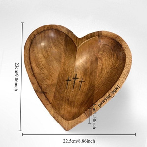 Ultima Novità: Ciotola per la Preghiera con Carte, Ciotola per la Preghiera in Legno a Forma di Cuore, Ciotola Decorativa a Forma di Cuore - Product Image 4