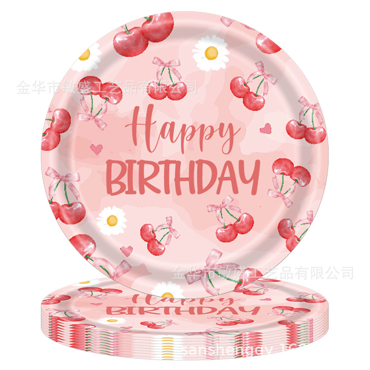 Assiette cerise 9 pouces 24