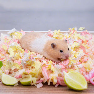 Hochwertige Komfortable Trockene Kleintier-Einstreu Papierbaumwolle Regenbogen-Papierbaumwollmatte mit Superabsorption - Product Image 2