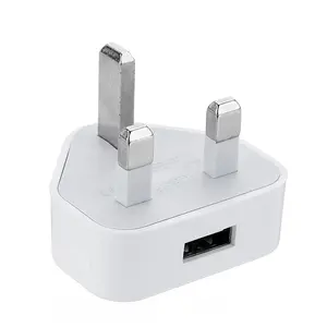 5V 1A charge rapide 3 broches UK Plug voyage mur téléphone chargeur USB pour mobile