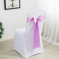Nœuds décoratifs élastiques simples pour chaises, nœuds papillon pour mariages, hôtels, événements, décorations de dossier de chaise, nœuds floraux pour chaises