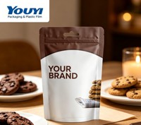 Sachet Doypack Auto-Adhésif avec Fenêtre, Emballage Refermable pour Snacks, Noix, Fruits Secs, Sac Alimentaire en Aluminium et PET avec Fermeture Éclair en Plastique