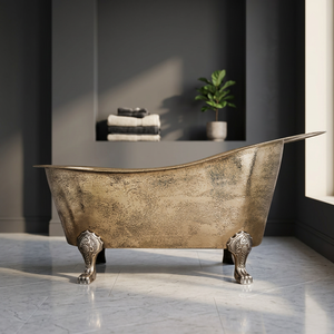 Baignoire ovale autoportante en cuivre martelé gonflable – Luxe, durable, écologique, artisanat indien pour la maison - Product Image 3