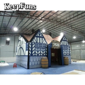 Carpa Inflable Personalizada KeepFuns Estilo <span class=keywords><strong>Pub</strong></span> Británico, Cabina de Bar Inflable Portátil para Decoración de Eventos y Fiestas al Aire Libre - Product Image 5