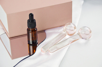 Rouleau de massage pour le visage et le cou, rouleaux de refroidissement pour les yeux, masseur Facial en or Rose, Globes de glace pour le visage