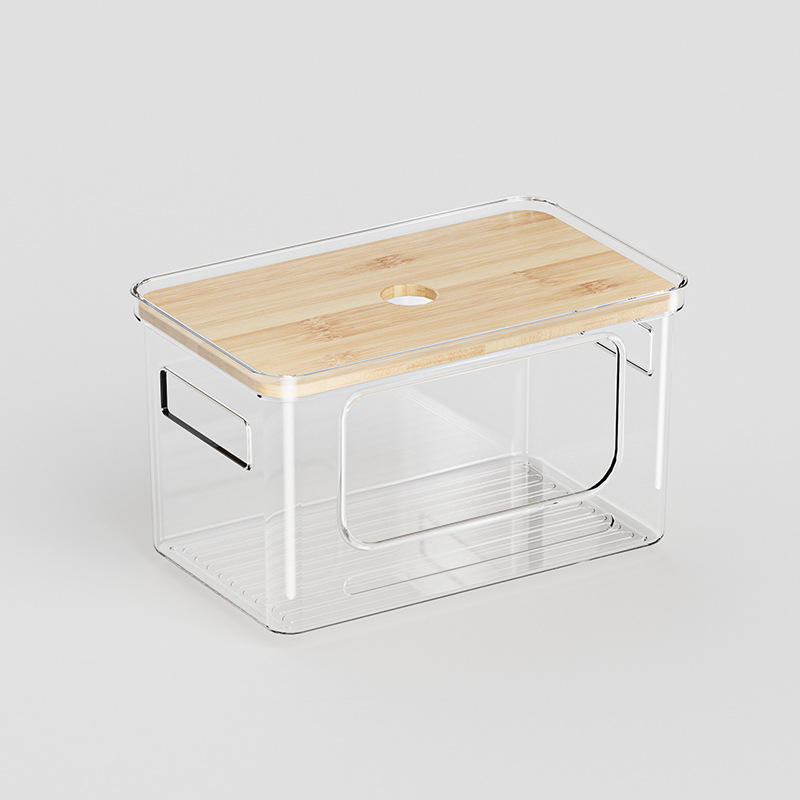 Taille moyenne transparente avec couvercle