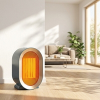 Ventilateur Chauffant Électrique Portable 1200W à Deux Vitesses Réglables pour Chauffage Personnel de la Chambre, du Bureau, du Salon et de la Voiture