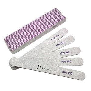 Cheap Custom Logo Printed Double Sides Washable Zebra Emery Board Straight Shape Nail File