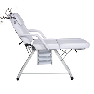 Dongpin Beauty Massage <b>Bed</b> DP-8337 White PVC Leather <b>Folding</b> Salon Chair For Eyelash Extension And Tattoo - Product Image 5