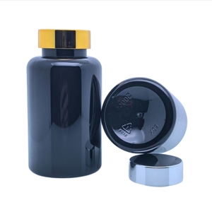 Botellas de PET Negras de 200 ml para Empacar Píldoras, con Tapa de Seguridad, Impresión Serigráfica, Ecológicas, en Stock - Product Image 4