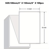 Étiquettes Thermiques Directes Imperméables 4x6, 500 Pièces, Papier pour Étiquettes d'Expédition, Imprimante Thermique Directe pour Étiquettes d'Emballage