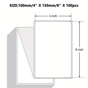 4x6インチ防水ダイレクトサーマルラベル500枚入り配送ラベル用紙、包装ラベル用ダイレクトサーマルプリンター - Product Image 3