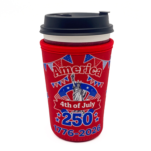 Portavasos Cozy para <span class=keywords><strong>Café</strong></span> <span class=keywords><strong>con</strong></span> Aislamiento Térmico, Personalizable para el 4 de Julio, <span class=keywords><strong>con</strong></span> Logotipo Personalizado, para <span class=keywords><strong>Café</strong></span> Helado, en Blanco - Product Image 1