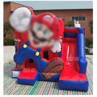 Château gonflable en PVC durable à prix abordable avec toboggan, combo gonflable pour enfants avec souffleur
