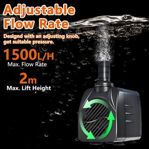 <span class=keywords><strong>Pompe</strong></span> à eau submersible ultra silencieuse 25W 1500L/h Arrêt <span class=keywords><strong>automatique</strong></span> Protection contre la surchauffe à faible niveau d'eau Câble 1.8m pour fontaine - Product Image 4