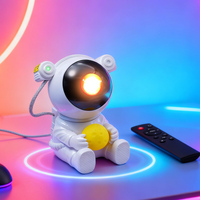 Nouvelle lampe de chevet intelligente projecteur lune et étoiles LED RGB laser USB ABS avec télécommande et variateur d'intensité pour une ambiance douillette