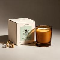 Carton d'emballage écologique en carton ondulé rigide recyclé, à fentes, avec laminage mat et revêtement UV, pour bougies parfumées et produits de parfumerie