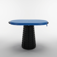 Table pliante moderne légère et portable, réglable en hauteur, en plastique imperméable pour l'extérieur