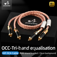 Câble Audio en Fiber de carbone OCC haut de gamme pour Audio et microphone de voiture de cinéma maison double RCA mâle à mâle connecteurs plaqués or