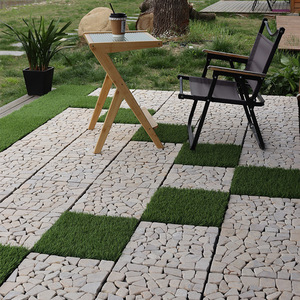 Nuevo diseño Smooth River Stone Mármol Múltiples estilos de colores Jardín al aire libre Suelo de retazos entrelazado - Product Image 3