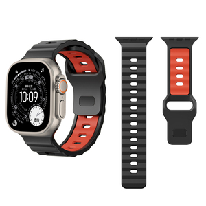 Correa de silicona de dos tonos de primera calidad para Apple Watch Ultra 2 1 de 49 mm, correa deportiva transpirable y resistente, correa de repuesto impermeable. - Product Image 2