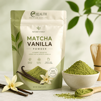 Extrait de Plantes Matcha Vanille en Poudre – Mélange Premium Thé Vert & Vanille – Préparation Instantanée pour Latte, Smoothie, Pâtisserie – OEM ODM