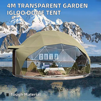 Igloo de jardin en PVC transparent de luxe pour l'extérieur, tente dôme géodésique de 8m pour glamping
