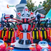 Nouvelle manège gonflable, base rotative et cabines auto-rotatives avec fonction de rebond, manège populaire pour les parcs et les places publiques