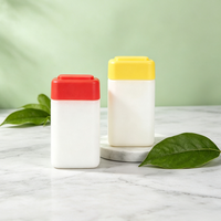 Flacon carré en plastique HDPE coloré avec bouchon à vis, vide, pour comprimés, capsules, vitamines, suppléments, médicaments