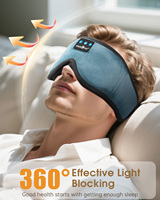 Masque de sommeil 3D stéréo confortable avec écouteurs Bluetooth 5.4 intégrés, respirant et bloquant la lumière pour le sommeil quotidien