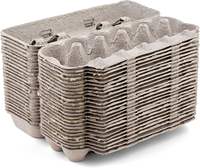 Boîte à œufs en papier biodégradable jetable, 12 compartiments, logo personnalisé imprimé, boîte de rangement pour œufs, vente en gros
