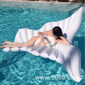 Inflatable Winged Floating Bed White 230x210cm Adult Swim Float Pool Raft - Product Image 3
