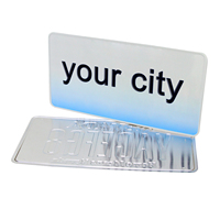 Plaque d'immatriculation Free Design Support de plaque d'immatriculation en aluminium Motobik Car Lisense Plate Set